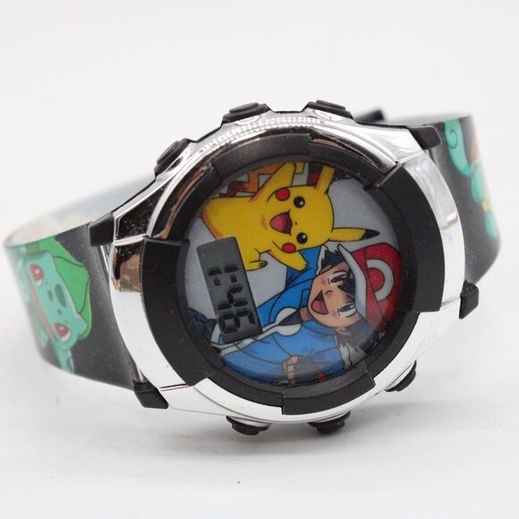 POKEMON Digital Watch Unisex Retro Cartoon Tv Series Accutime Pikachu 2023 - Picture 5 of 8